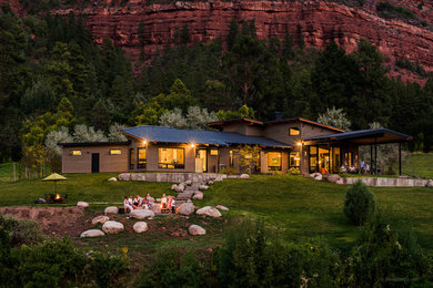 Example of a trendy exterior home design in Albuquerque
