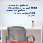 Read Dr. Seuss Playful Wall Quotes Decal, Sapphire