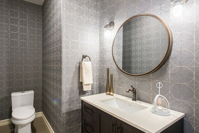 Bathroom - modern bathroom idea in Edmonton