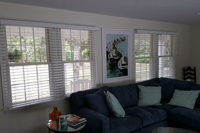 Family room - contemporary family room idea in Boston