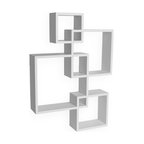 Danya B Intersecting Cube Shelves, White