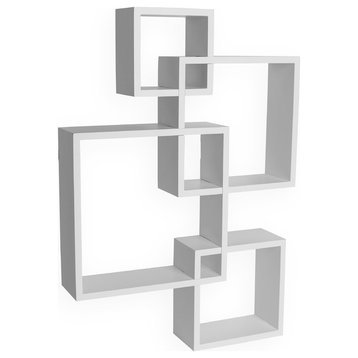 Danya B Intersecting Cube Shelves, White