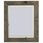 My Barnwood Frames - Rustic Wood Frame, Oceanside Series, 8"x8" - *PLEASE NOTE - Glass is included with frame sizes 16x20 or smaller. Larger sizes do not include glass due to the high risk of breakage in shipping. These beautiful rustic frames are a customer favorite. Handcrafted from knotty alder wood stained a grey color and accented with a 1/2 inch whitewashed barnwood inset, our Oceanside Beach frame series is a true classic. One of our most versatile frames because of its neutral colors, this frame is the perfect gift. The frame can be hung horizontally or vertically. The frame includes glass and hanging hardware and cleans with a soft cloth. Backing is included and is secured with flexible push points so inserting your own photos is simple. We craft each of our rustic wood frames to withstand generations of use. Corners are glued and secured with a screw so they won't separate. These are not mass-produced in China,; these beautiful frames are handcrafted one at a time right here in the USA. Frame width = 2". Includes glass and hanging hardware. Can be hung horizontally or vertically. Made in USA