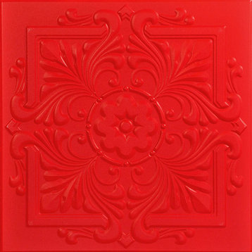 Victorian , Styrofoam Ceiling Tile, 20"x20", #R14, Red