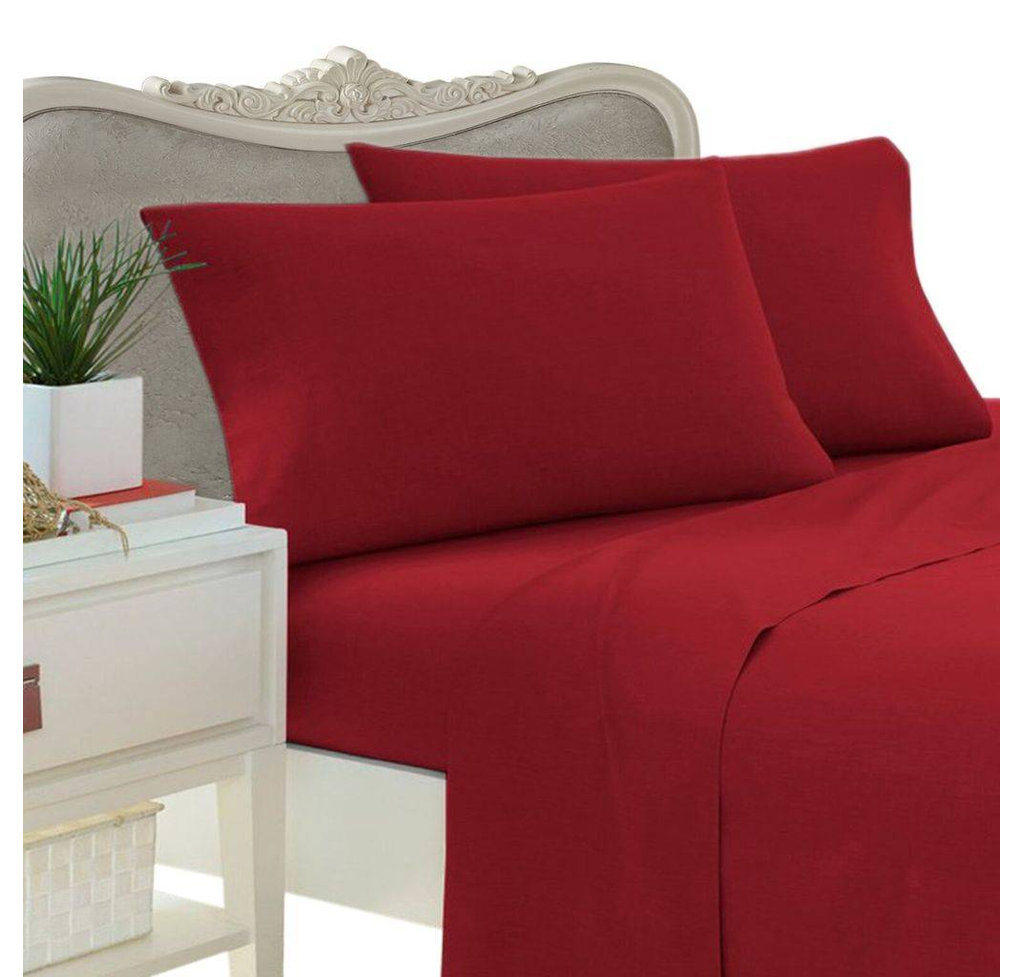 Popxstar High-End Floral Embroidery Green Red Bedding Set Luxury Egyptian Cotton Solid Duvet Cover Flat or Fitted Bed Sheet Pillowcases