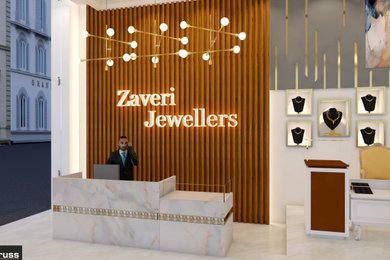 Cash Counter Of Jewellery Showroom Design
