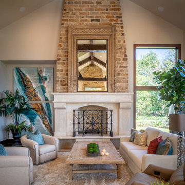 Sugar Land Transitional Chateau With Relaxed Rustic Charm
