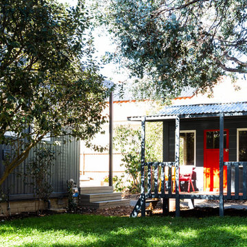 Landscaping and cubby house