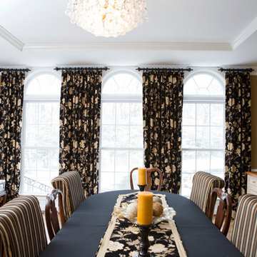 Window Draperies for Dining Room Arch Windows Pasadena, MD
