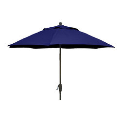 FiberBuilt Umbrellas LLC - Fiberbuilt Umbrellas 9 ft. Hexagonal Patio Umbrella in Navy Blue - Outdoor Umbrellas