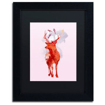 Robert Farkas 'Useless Deer' Art, Black Frame, Black Mat, 14x11