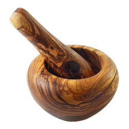 Le Souk Olivique - Olivique Rounded Mortar and Pestle, Small - Mortar And Pestle Sets