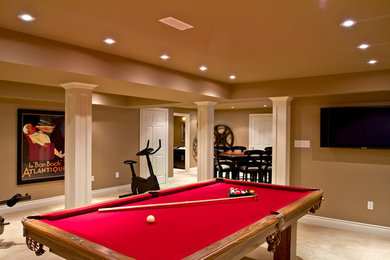 Basement - contemporary basement idea in Toronto