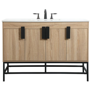 Elegant Decor VF48848MW 48" Single Bathroom Vanity, Mango Wood