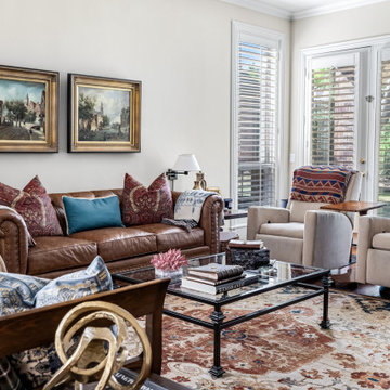 Classic Blue & White Family Room