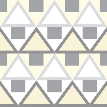Grey Madaket Geometric Peel & Stick Wallpaper, Bolt