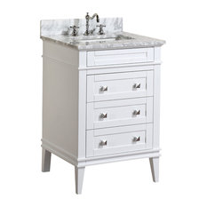 24 Inch Bathroom Vanities With Drawers Houzz Eleanor Bathroom Vanity With Carrara Top White 24