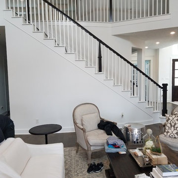 Curved Staircase Applied Block Panels