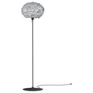 Eos Medium Floor Lamp, Gray/Black