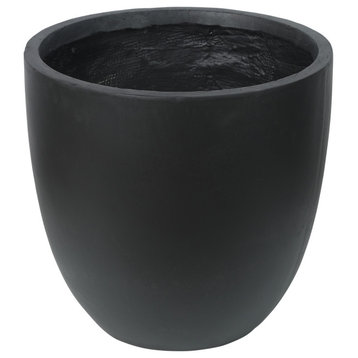 Round Black Finish Planter (Large)