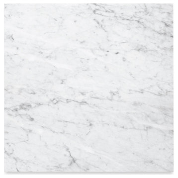 18x18 Carrara Venato Bianco Carrera White Marble Floor Tile Polished, 99 sq.ft.