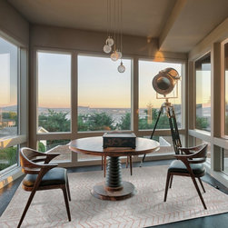 Mad Men Jacobs Ladder Rug 8951 in Coppertone - Rugs