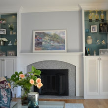 color behind bookshelves