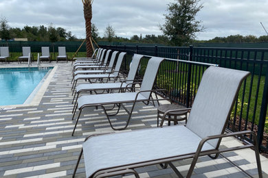 Inspiration for a transitional pool remodel in Tampa