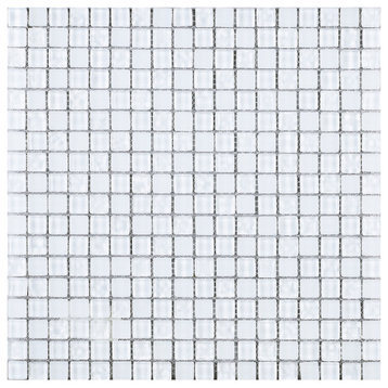 11.75"x11.75" Sadie Mosaic Tile Sheet, White