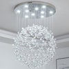 Vallauris Exceptional Butterfly Crystal Globe Chandelier, 31.5"