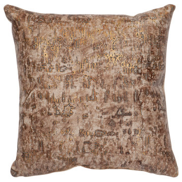 Allure Embossed Leather Pillow 16x16 Leather Back