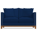 Apt2B - Apt2B La Brea Apartment Size Sofa, Blueberry, 72"x39"x31" - The La Brea Apartment Size Sofa combines old-world style with new-world elegance, bringing luxury to any small space with its solid wood frame and silver nail head stud trim.