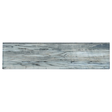 Sonnagh 3" x 12" Rectangular Laminated Glass Mosaic Wall Tile in Gray
