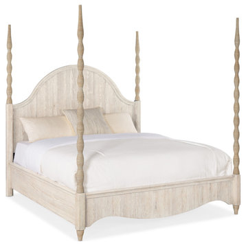 Hooker Furniture 6350-90650 Serenity Queen Poster Bed Frame - Light Wood