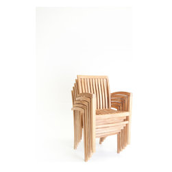 Wintons Teak Plato Stacking Chair - Outdoor Dining Chairs