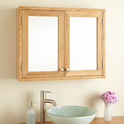 30" LUSKY BAMBOO MEDICINE CABINET - Bathroom Mirrors