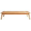 Linon Farrah Outdoor Teak Wood Coffee Table with Slatted Top in Natural Oil