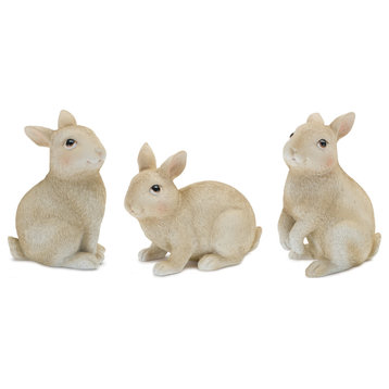 Mini Bunny Rabbit Figurine, 12-Piece Set