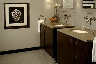 Inspiration for a contemporary bathroom remodel in Miami