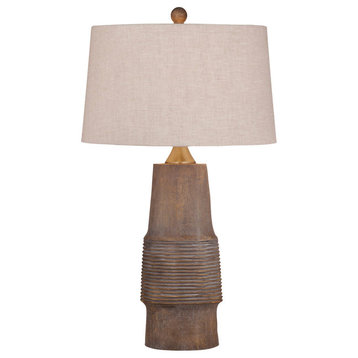 Bassett Mirror Rustic Kingsley Table Lamp With Brown Finish L3369TEC