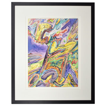 Original Abstract Watercolor "The Destruction" by Henry Brown, 2009