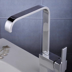 Chrome Finish Solid Brass Ktchen Faucet T0718 - Kitchen Faucets