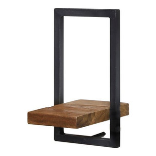 D-Bodhi Metal Frame Wall Box, Brown - Industrial - Display
