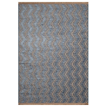 Mercer Zigzag Indoor Rug Blue 5'3"x7'6"