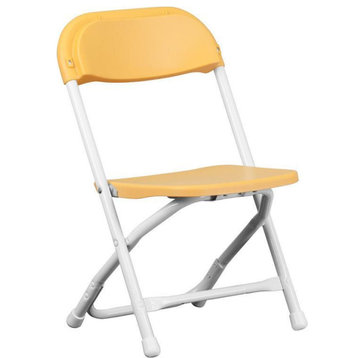 2 Pack Kids Plastic Folding Chair, Yellow