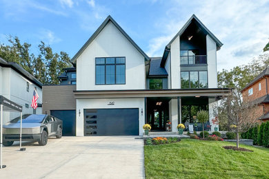 Inspiration for a contemporary exterior home remodel in Chicago