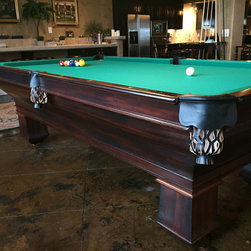 Antique Brunswick Warwick Pool Table - Game Room And Bar Furniture
