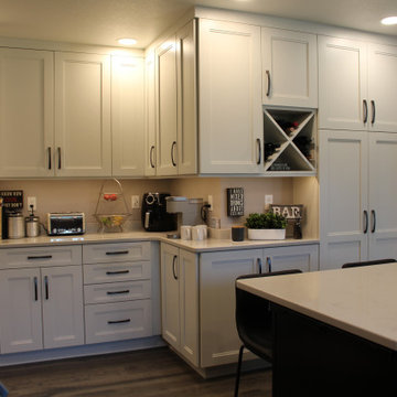 Stunning Kitchen Transformation Done in Ebony, White and Shale Colors