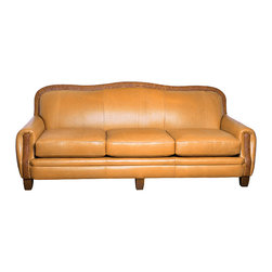 Ranch Sofa with Wide Braid Trim - Sofas