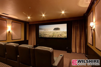 Traditional home theatre in Los Angeles.
